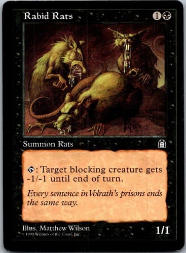 Rabid Rats C STH # NM MTG Magic