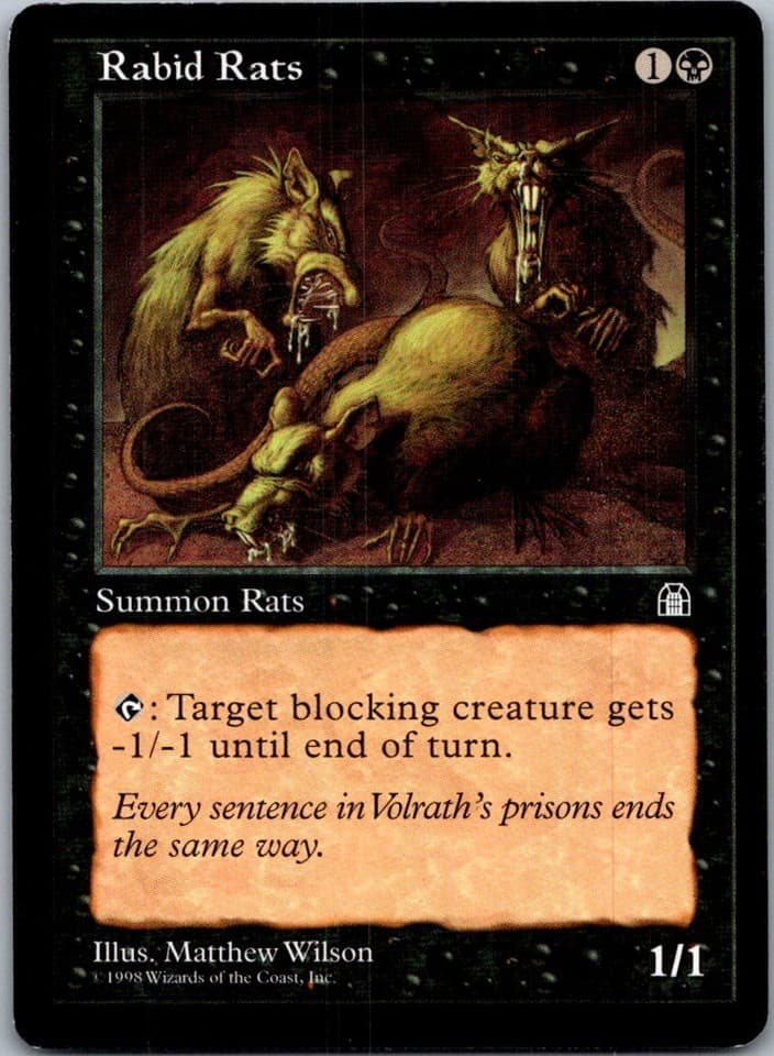 Rabid Rats C STH # NM MTG Magic