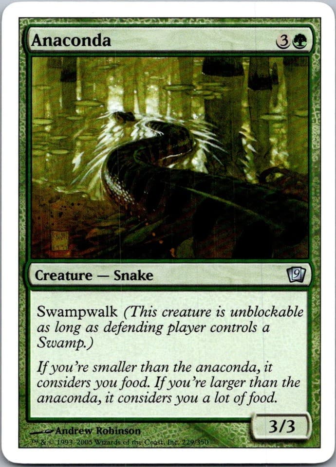 Anaconda U 9ED #229 LP MTG Magic