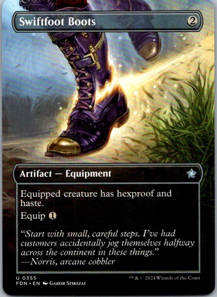 Swiftfoot Boots (Borderless) U FDN #355 NM MTG Magic