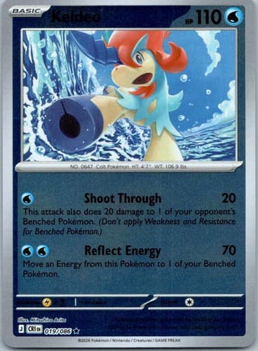 Keldeo Rare ME04: Chaos Rising 019/086 NM