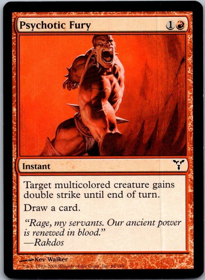 Psychotic Fury C DIS #68 LP MTG Magic