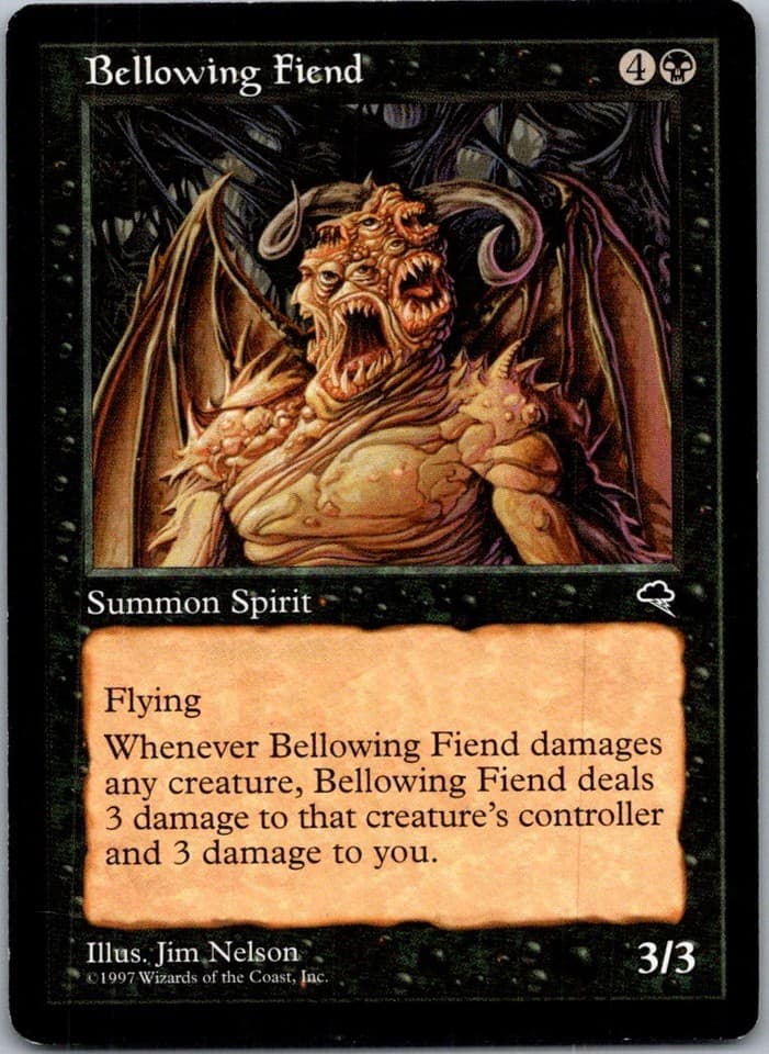 Bellowing Fiend R TMP #108 NM MTG Magic