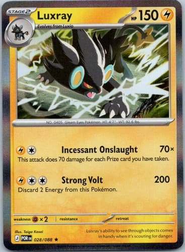 Luxray Rare ME03: Perfect Order 028/088 NM