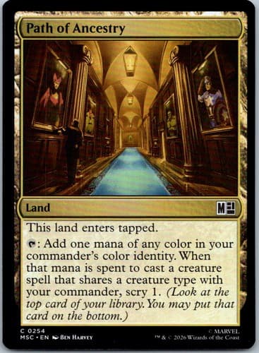 Path of Ancestry C Commander: Marvel Super Heroes 254 NM