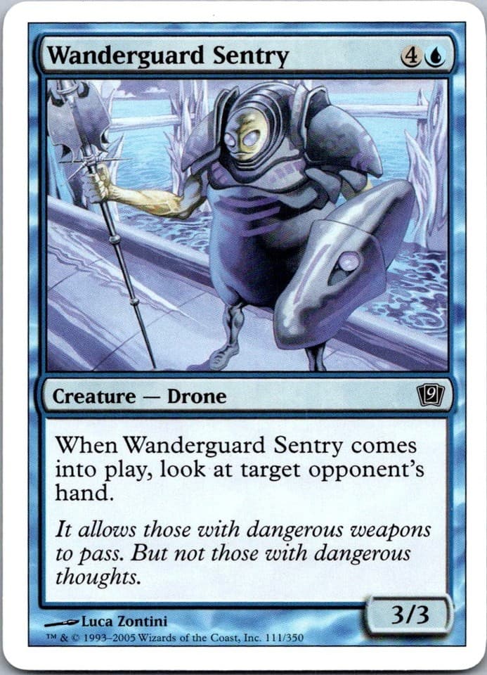 Wanderguard Sentry C 9ED #111 NM MTG Magic