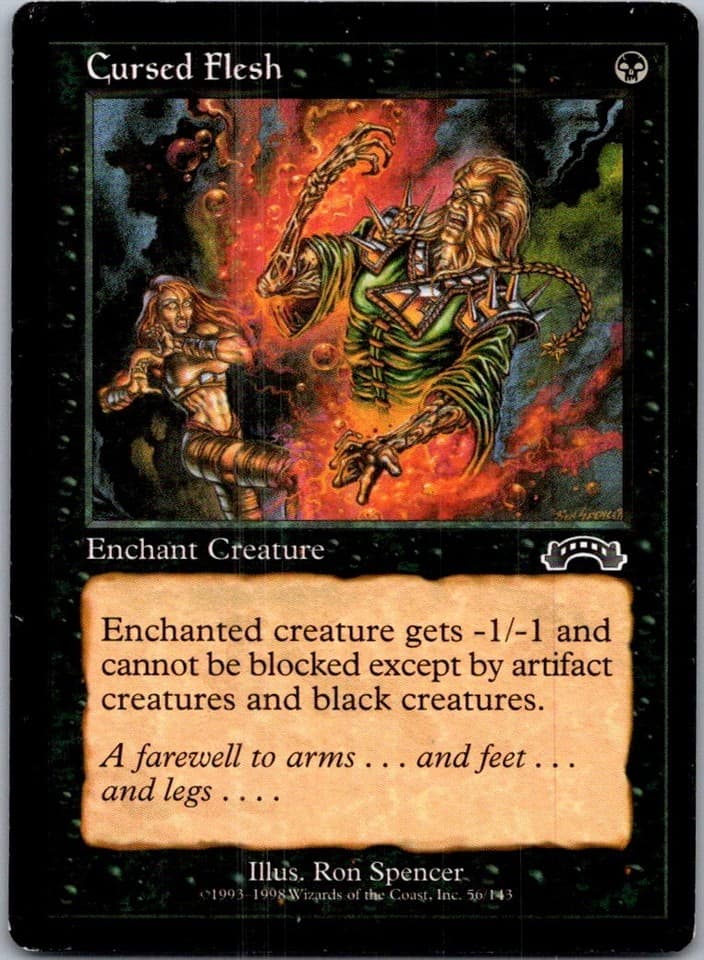 Cursed Flesh C EXO #56 LP MTG Magic
