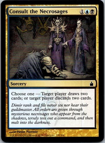 Consult the Necrosages C RAV #199 LP MTG Magic