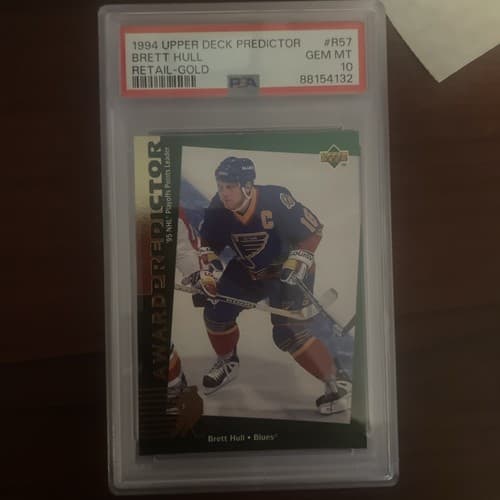 PSA 10 1994 Ud Predictor Retail Gold #r57 Brett Hull Hof Pop 1 H3966898 - 132
