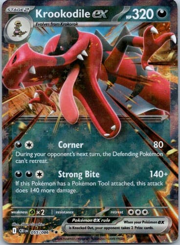 Krookodile ex Double Rare ME04: Chaos Rising 055/086 NM