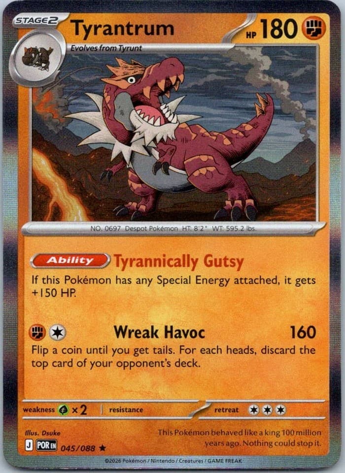 Tyrantrum Rare ME03: Perfect Order 045/088 NM