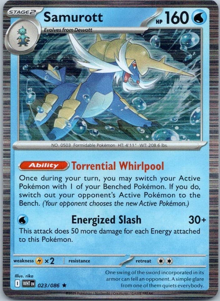 Samurott Holo Rare Boundaries Crossed 41/149 NM