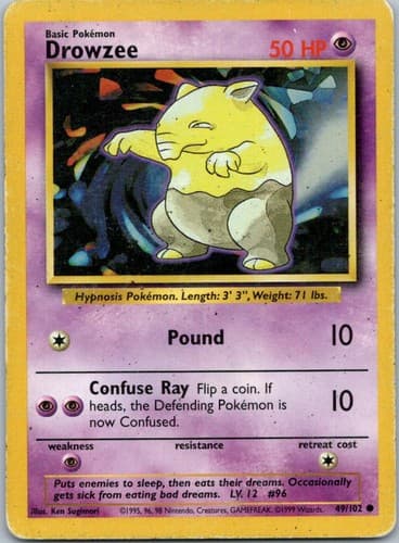 Drowzee Common Base Set 2 073/130 NM