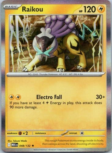 Raikou Rare ME01: Mega Evolution 048/132 NM