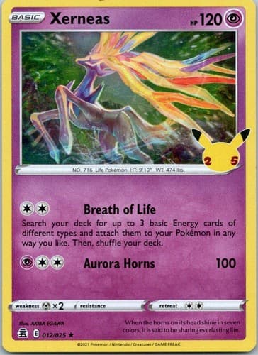 Xerneas Holo Rare Celebrations 012/025 NM