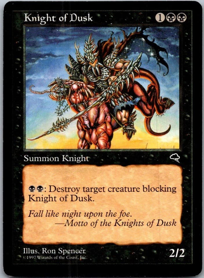 Knight of Dusk U TMP #140 LP MTG Magic