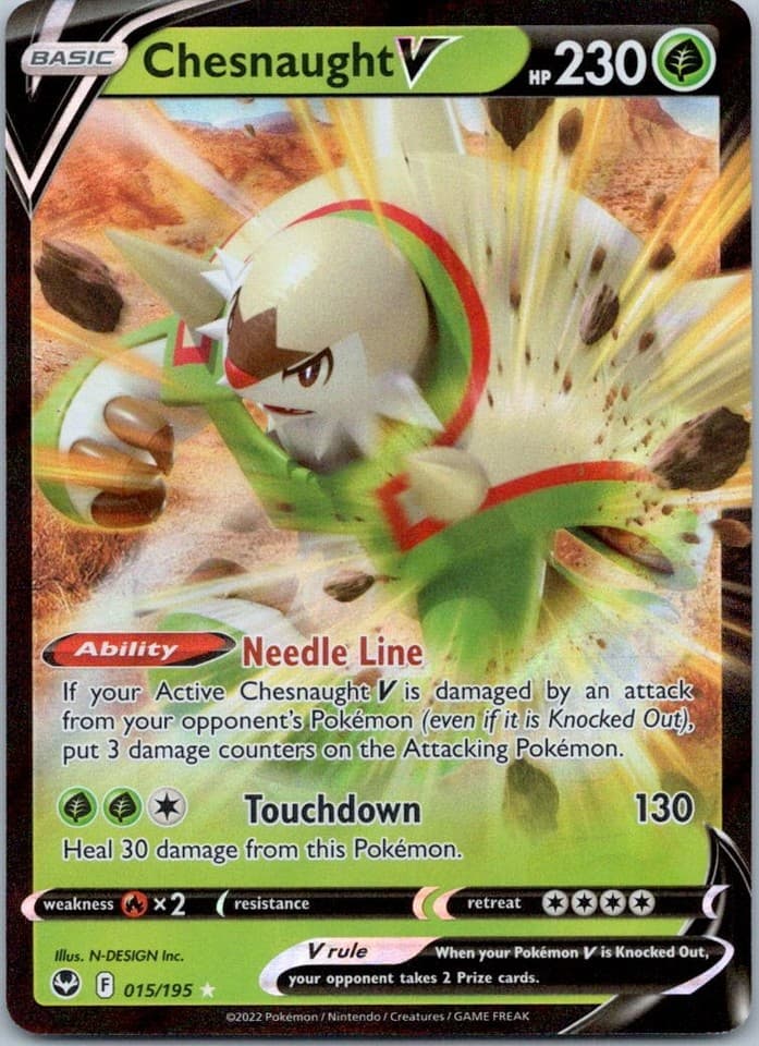 Chesnaught V Ultra Rare SWSH12: Silver Tempest 015/195 NM