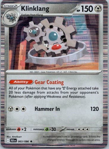 Klinklang (Poke Ball Pattern) Rare SV: Black Bolt 063/086 NM