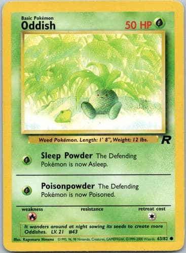 Oddish Common Team Rocket 63/82 NM