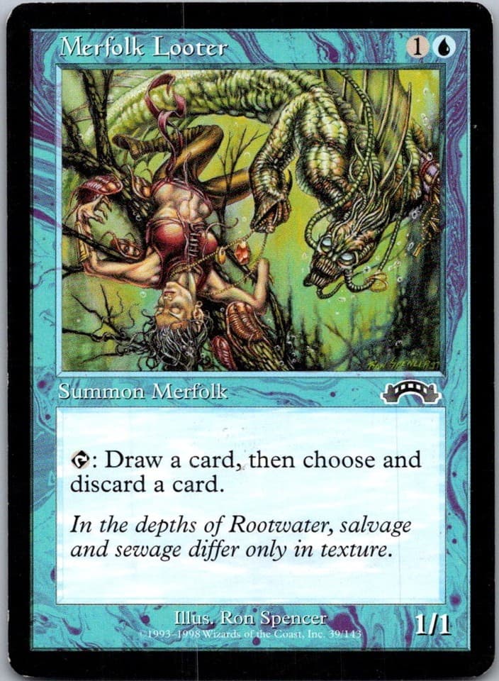 Merfolk Looter C EXO #39 LP MTG Magic
