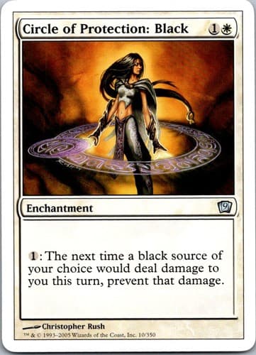 Circle of Protection: Black U 9ED #10 NM MTG Magic