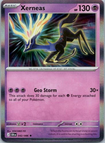 Xerneas Rare ME04: Chaos Rising 042/086 NM