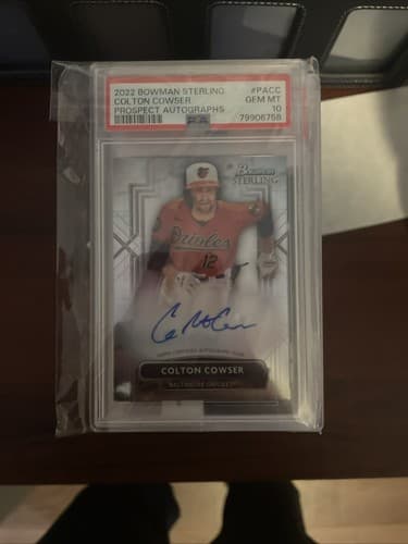PSA 10 Colton Cowser Rookie Auto - 2022 Bowman Sterling - Orioles Young Slugger