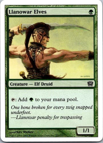 Llanowar Elves C 9ED #253 NM MTG Magic