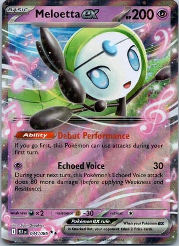 Meloetta ex Double Rare SV: Black Bolt 044/086 NM