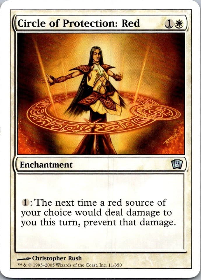 Circle of Protection: Red U 9ED #11 NM MTG Magic