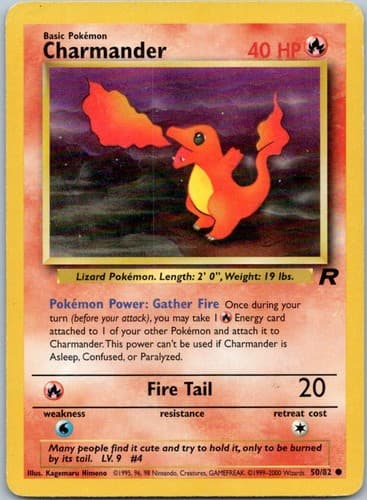 Charmander Common Team Rocket 50/82 NM