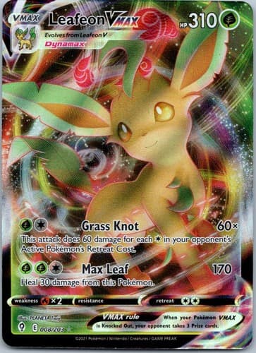 Leafeon VMAX Ultra Rare SWSH07: Evolving Skies 008/203 NM