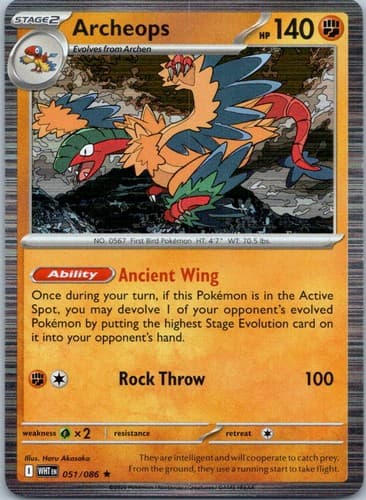 Archeops Rare SV: White Flare 051/086 NM