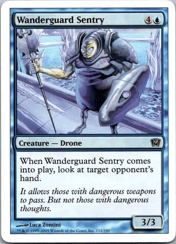 Wanderguard Sentry C 9ED #111 NM MTG Magic