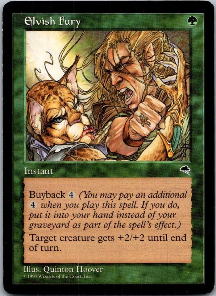 Elvish Fury C TMP #226 LP MTG Magic