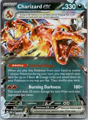 Charizard ex Double Rare SV03: Obsidian Flames 125/197 NM