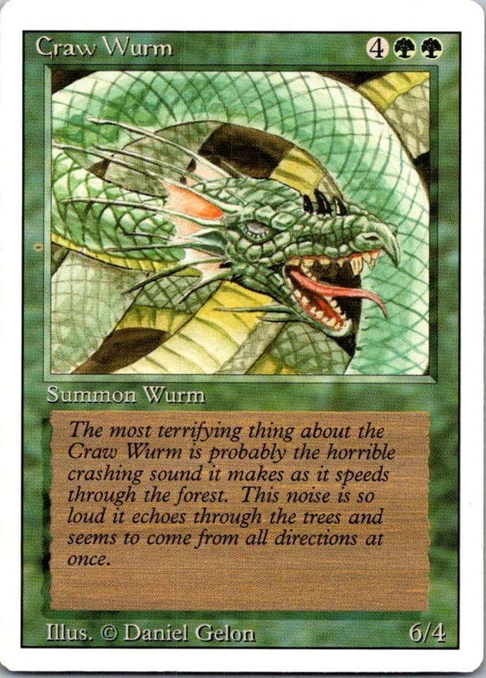 Craw Wurm C SUM #190 NM MTG Magic