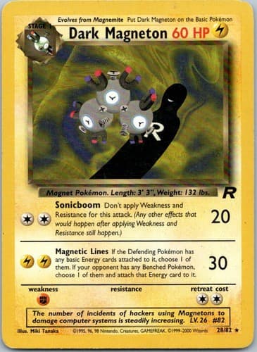 Dark Magneton (28) Rare Team Rocket 28/82 NM