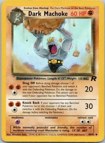 Dark Machoke Uncommon Team Rocket 40/82 NM