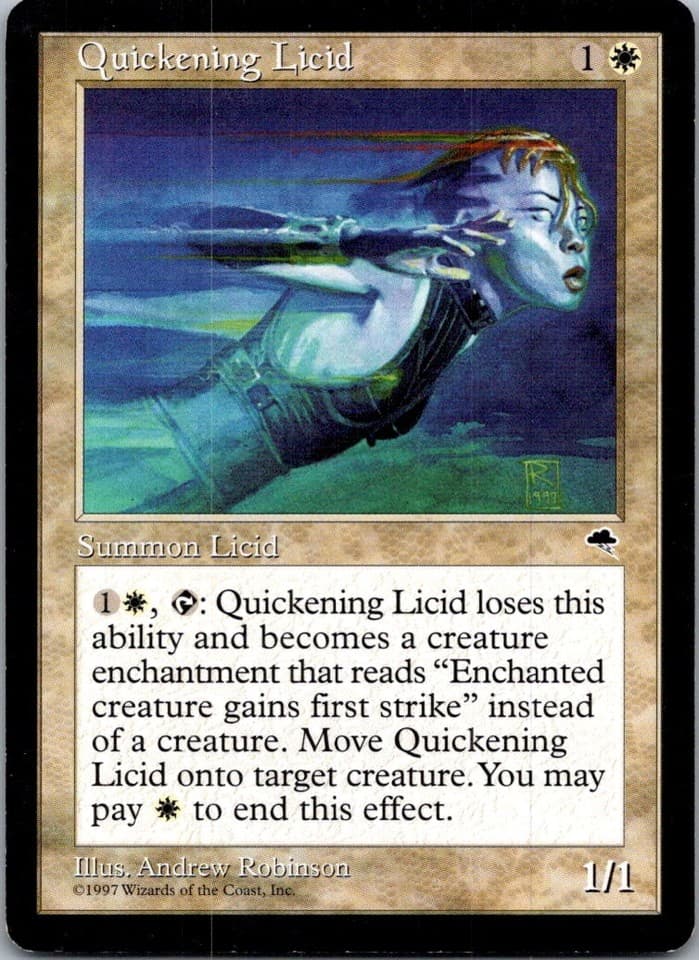Quickening Licid U TMP #36 LP MTG Magic