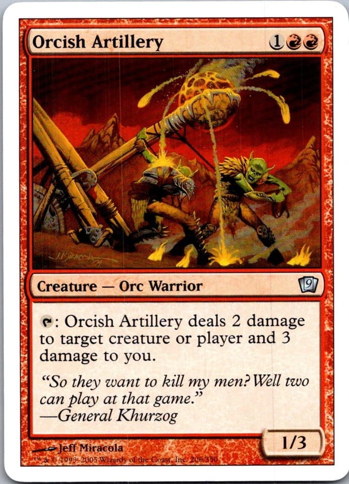 Orcish Artillery U 9ED #206 LP MTG Magic