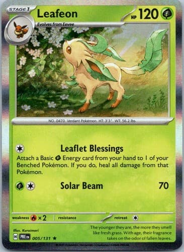 Leafeon Rare SV: Prismatic Evolutions 005/131 NM