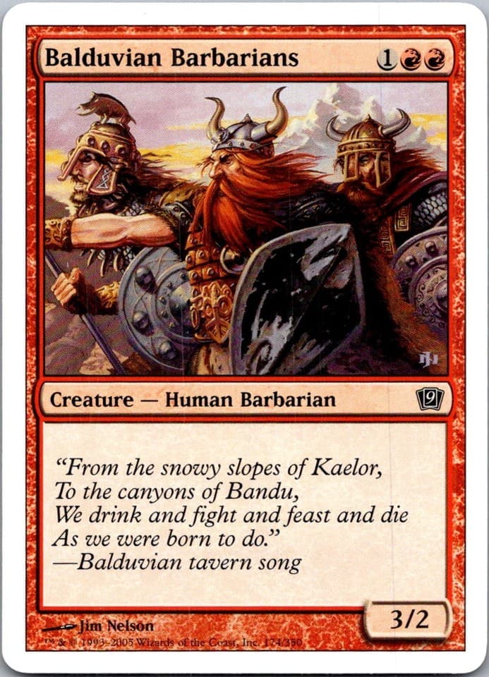 Balduvian Barbarians C 9ED #174 LP MTG Magic