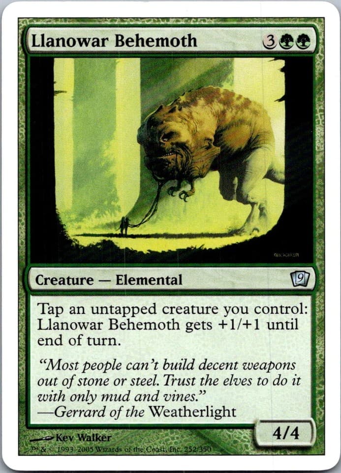 Llanowar Behemoth U 9ED #252 LP MTG Magic