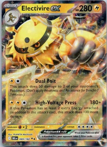 Electivire ex Double Rare SV10: Destined Rivals 069/182 NM