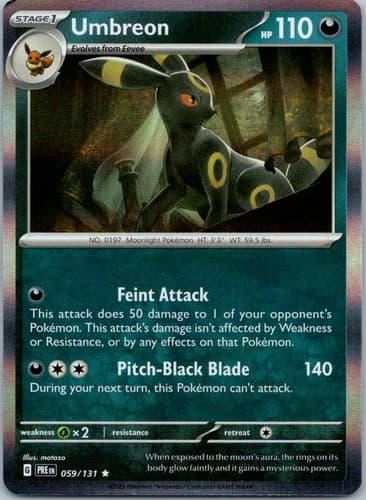 Umbreon Rare SV: Prismatic Evolutions 059/131 NM