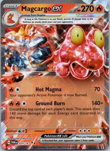 Magcargo ex Double Rare SV06: Twilight Masquerade 029/167 NM