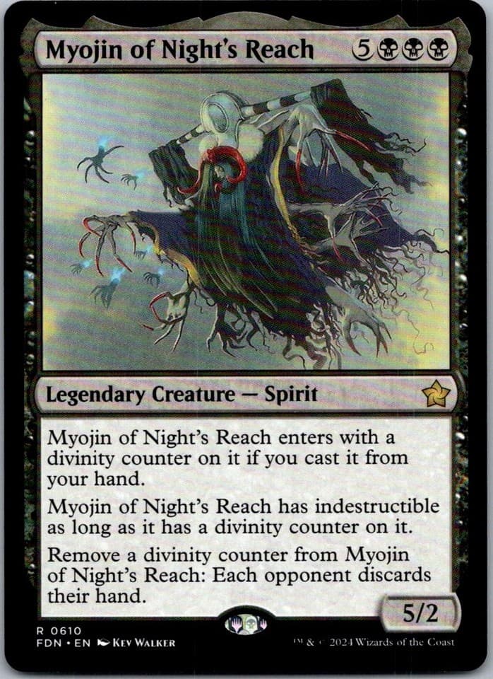 Myojin of Night's Reach R FDN #610 NM MTG Magic