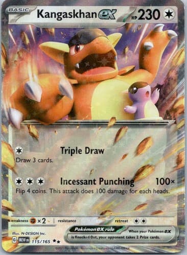 Kangaskhan ex Double Rare SV: Scarlet & Violet 151 115/165 NM