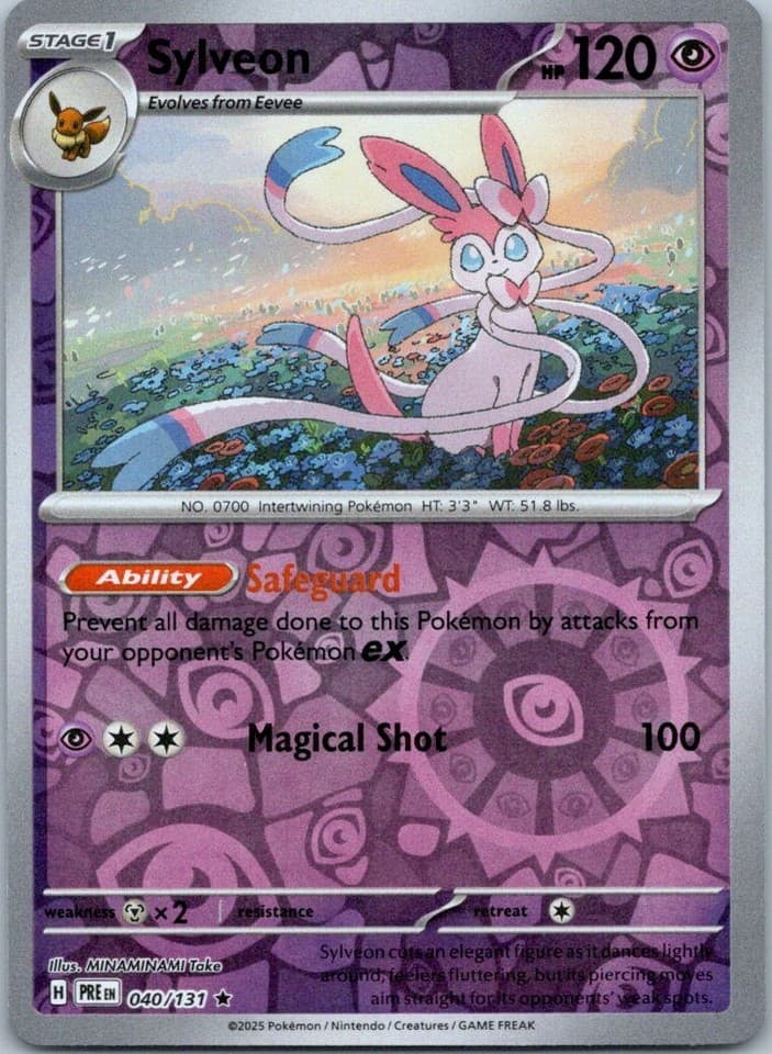 Sylveon (Master Ball Pattern) Rare SV: Prismatic Evolutions 040/131 NM